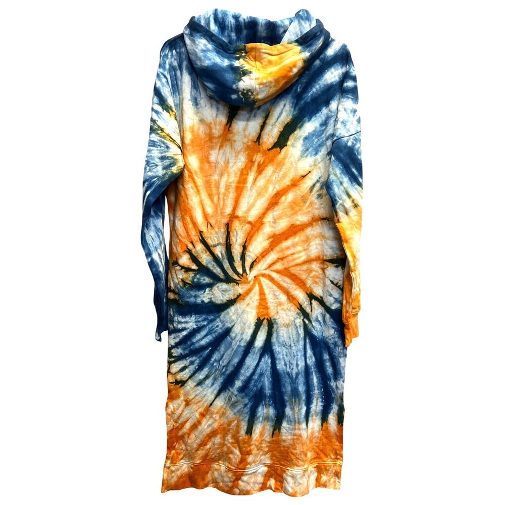 Urban Outfitters Tie-Dye Hoodie Dress Small Maxi Kangaroo Pocket Polyester/ Cott - Picture 2 of 5
